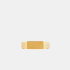Gold Brushed Rectangle Ring