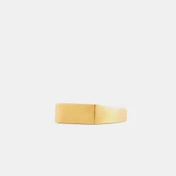 Gold Brushed Rectangle Ring