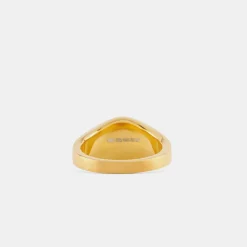 Gold Brushed Round Ring