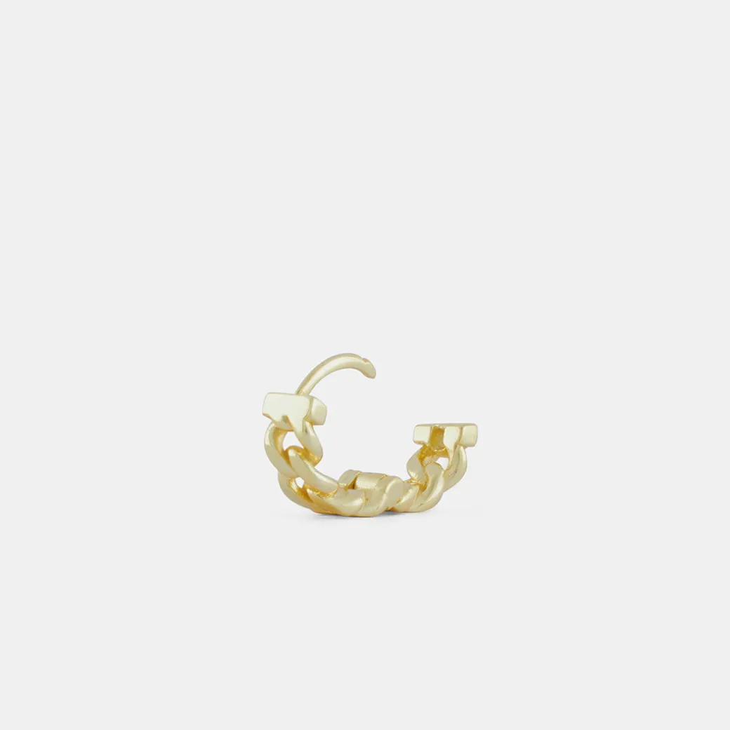 Gold Cuban Link Earring