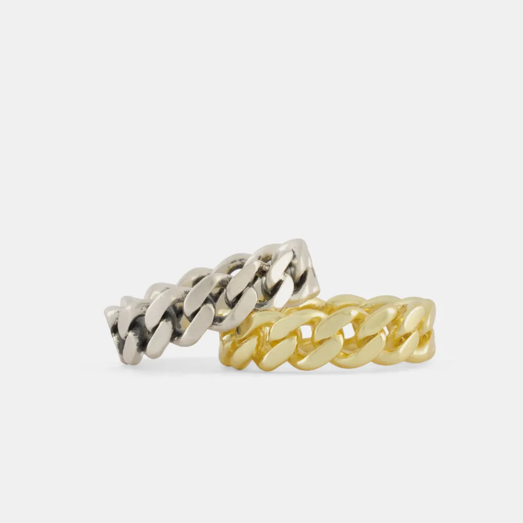 Gold Cuban Link Ring