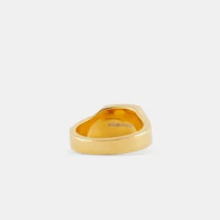 Gold Cushion Tigers Eye Ring