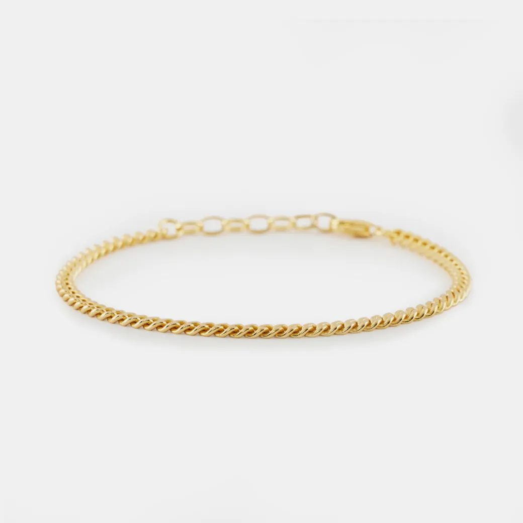 Gold Diamond Cut Bracelet