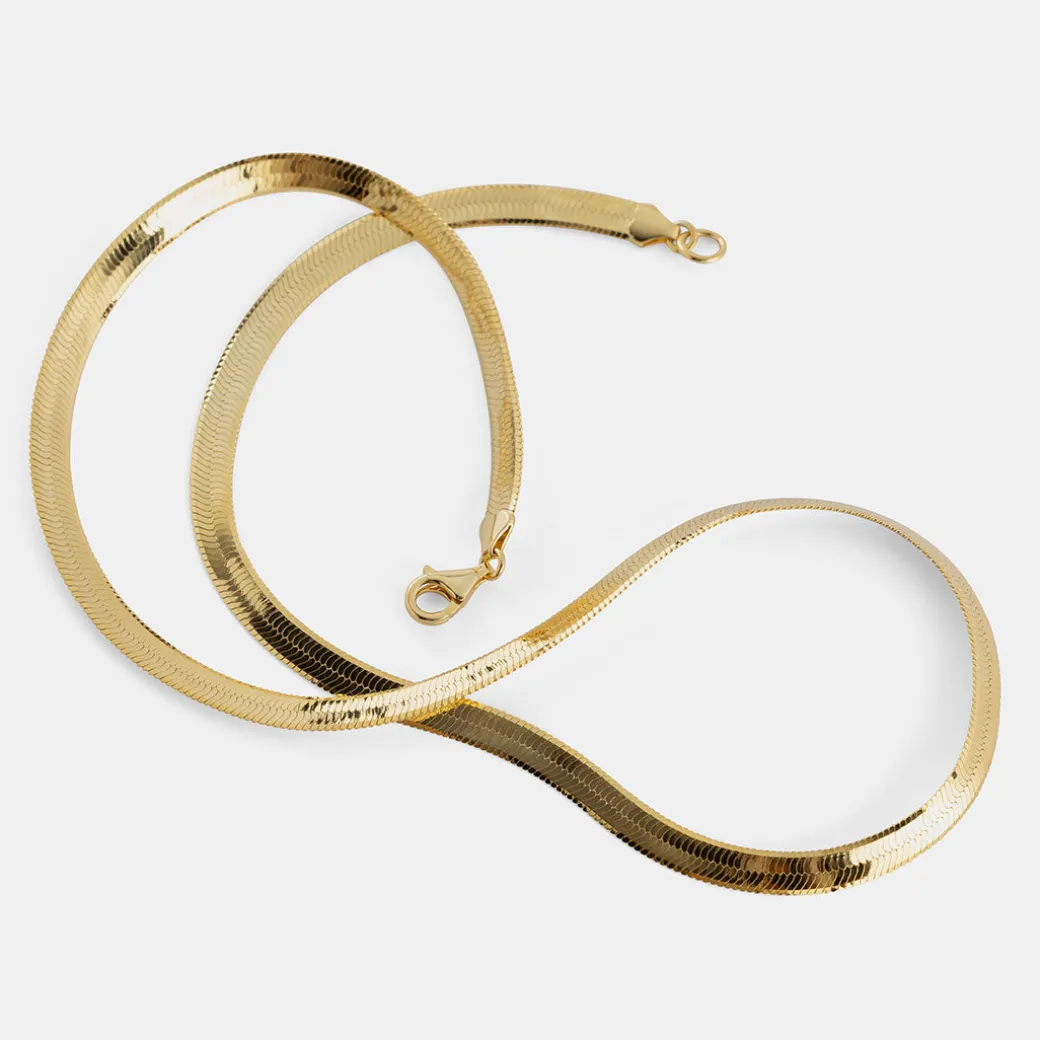 Gold Flat Snake Chain