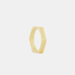 Gold Hex Ring