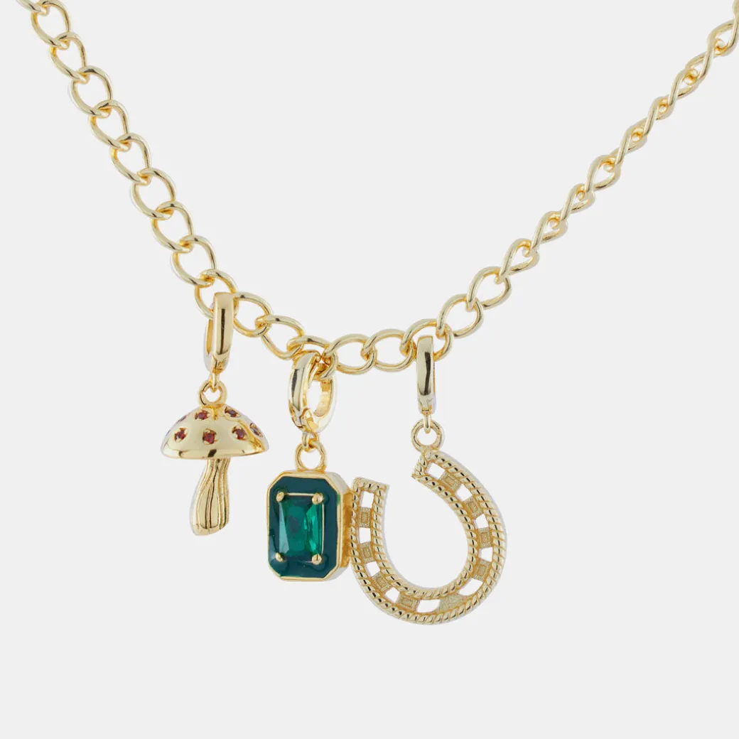 Gold Horseshoe Pendant