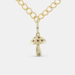 Gold Mushroom Pendant