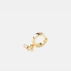 Gold T-Bar Earring