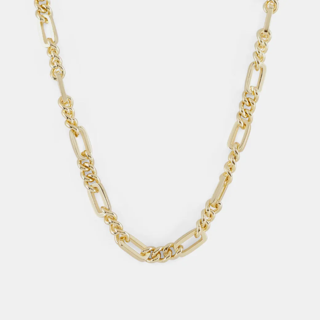 Gold Track Chain Necklace