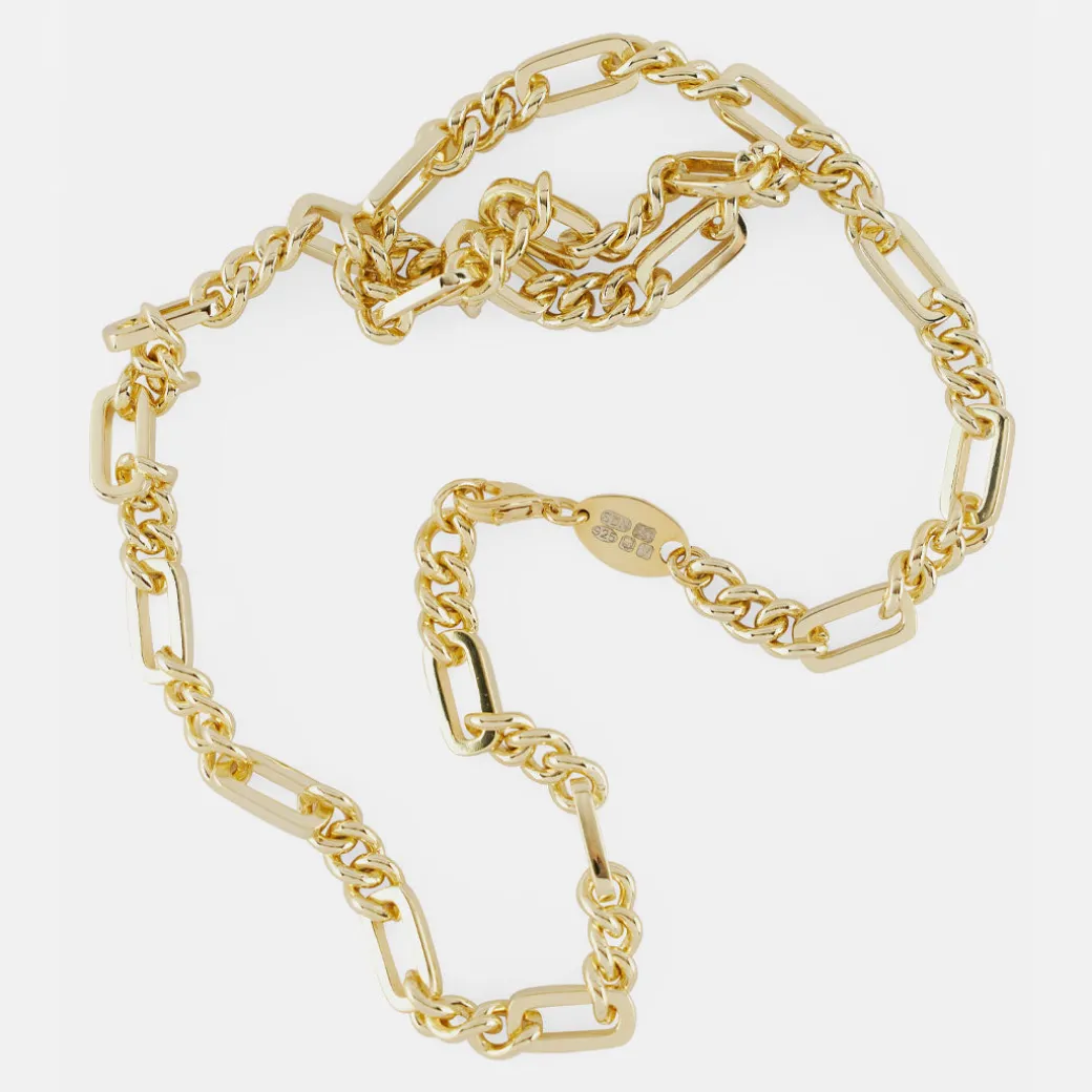 Gold Track Chain Necklace