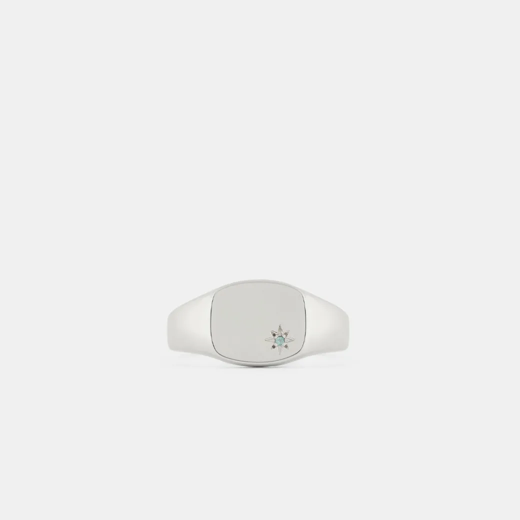 Silver Alexandrite Birthstone Ring
