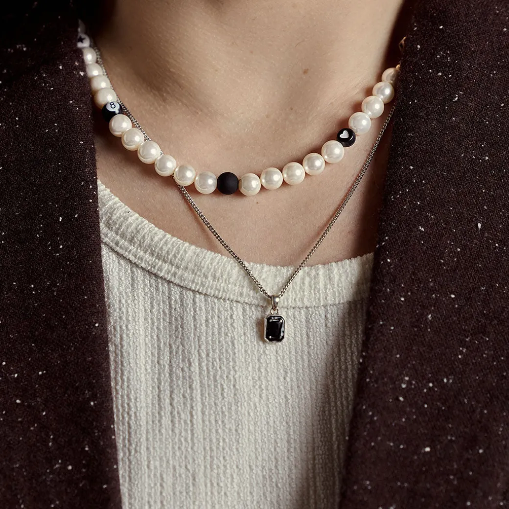 Silver Black Blush Necklace - Limited Edition