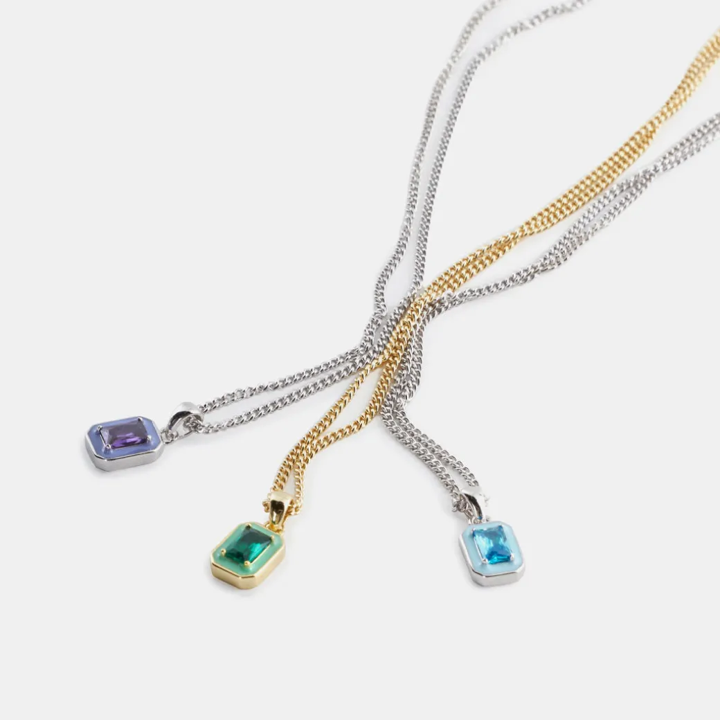 Silver Blue Blush Necklace - Limited Edition