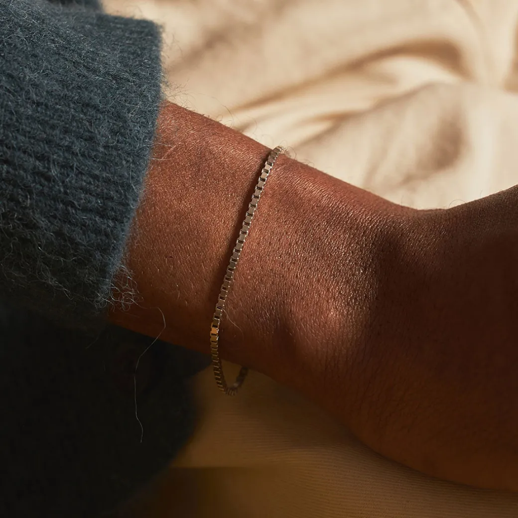 Silver Box Chain Bracelet