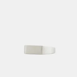Silver Brushed Rectangle Ring