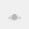 Silver Brushed Rhombus Ring