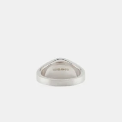 Silver Brushed Round Ring