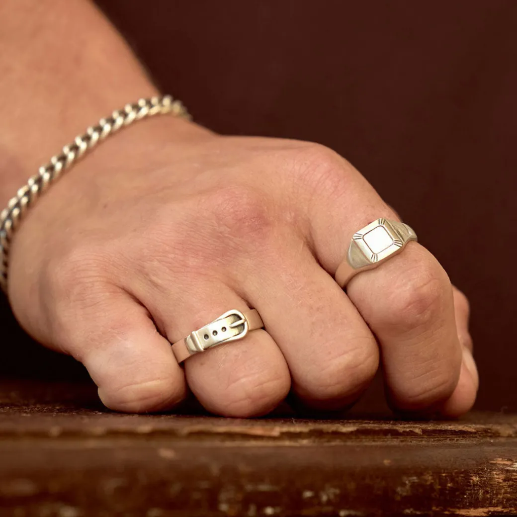 Silver Buckle Ring
