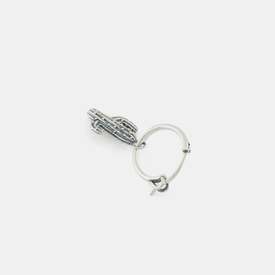 Silver Cactus Earring