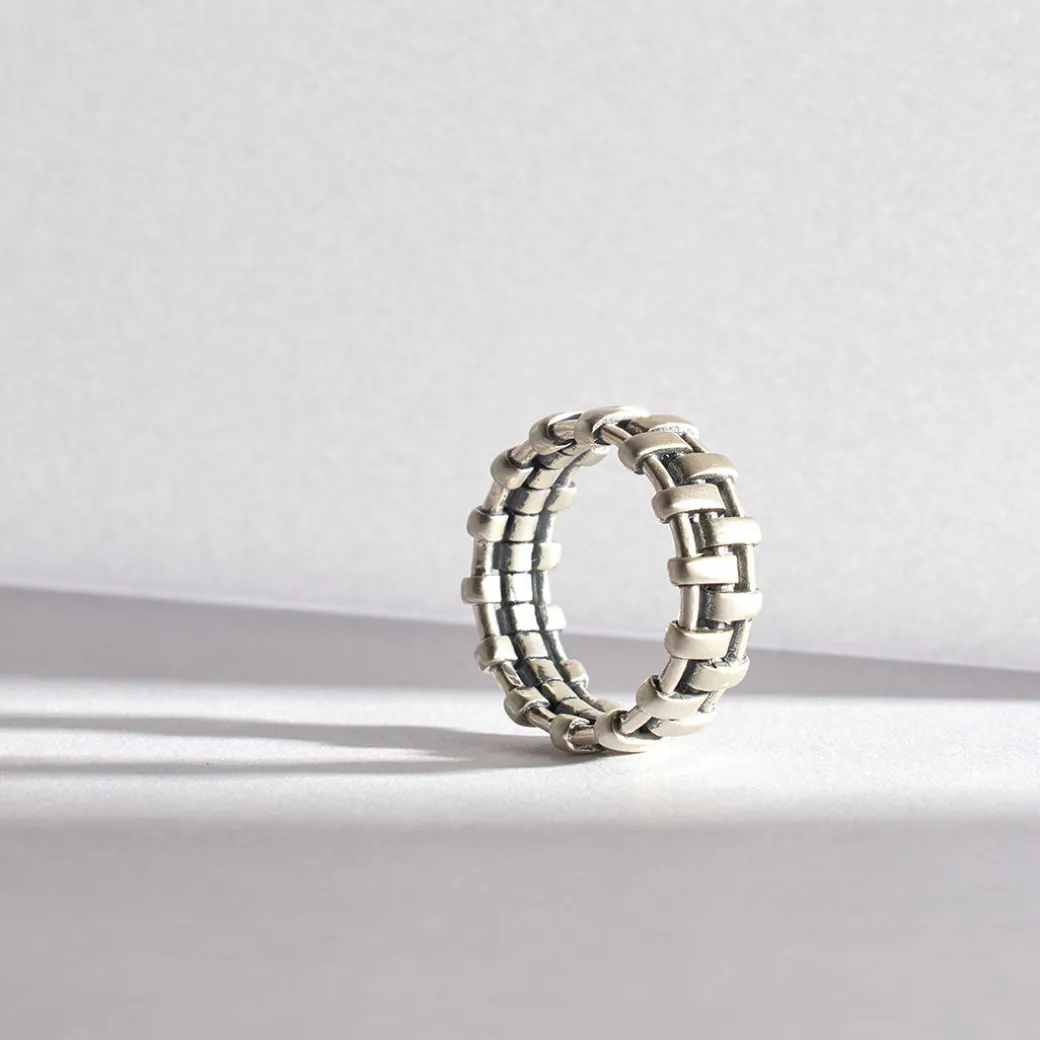 Silver Cage Ring