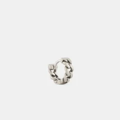 Silver Cuban Link Earring
