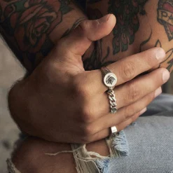 Silver Cuban Link Ring