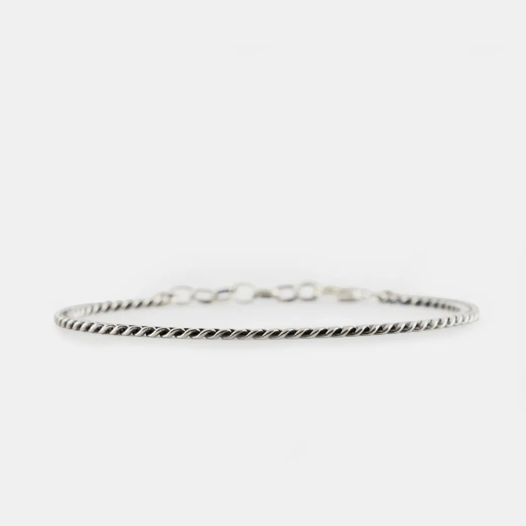 Silver Diamond Cut Bracelet