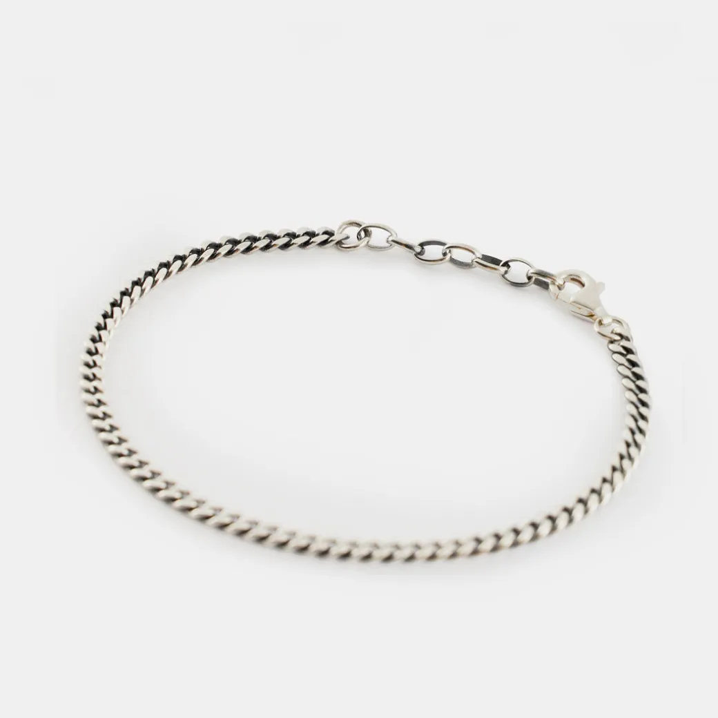 Silver Diamond Cut Bracelet