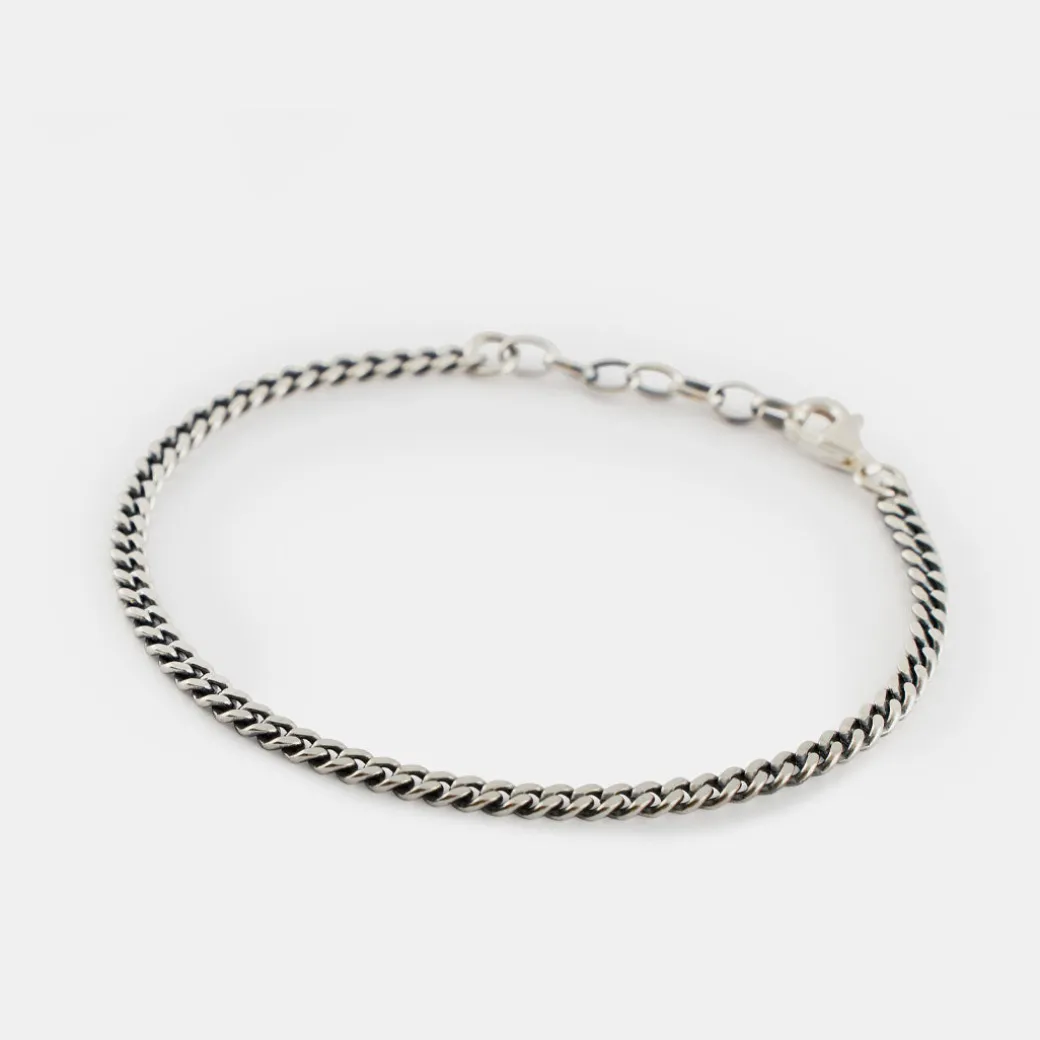 Silver Diamond Cut Bracelet
