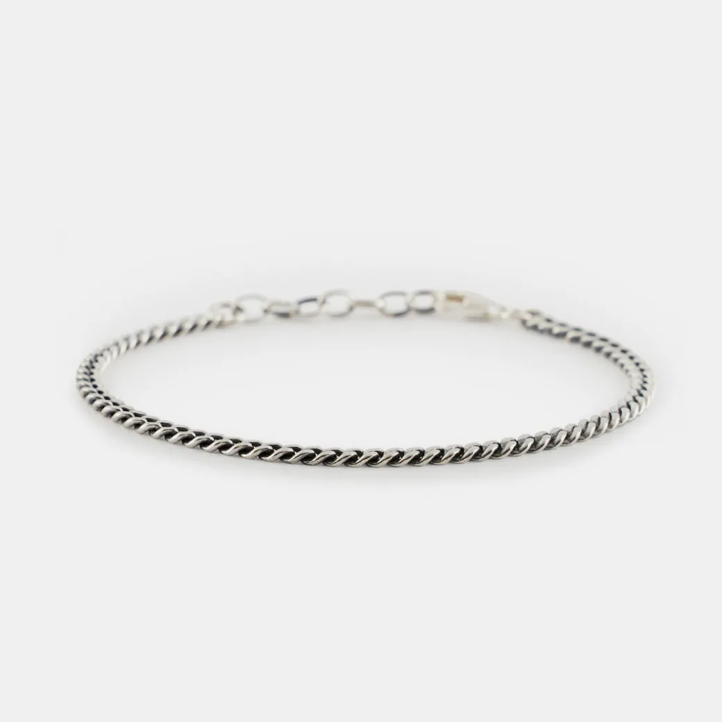 Silver Diamond Cut Bracelet