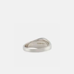 Silver Diamond Signet Ring