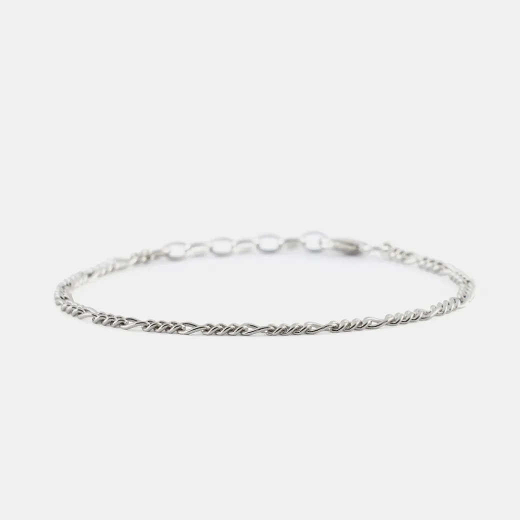 Silver Figaro Bracelet