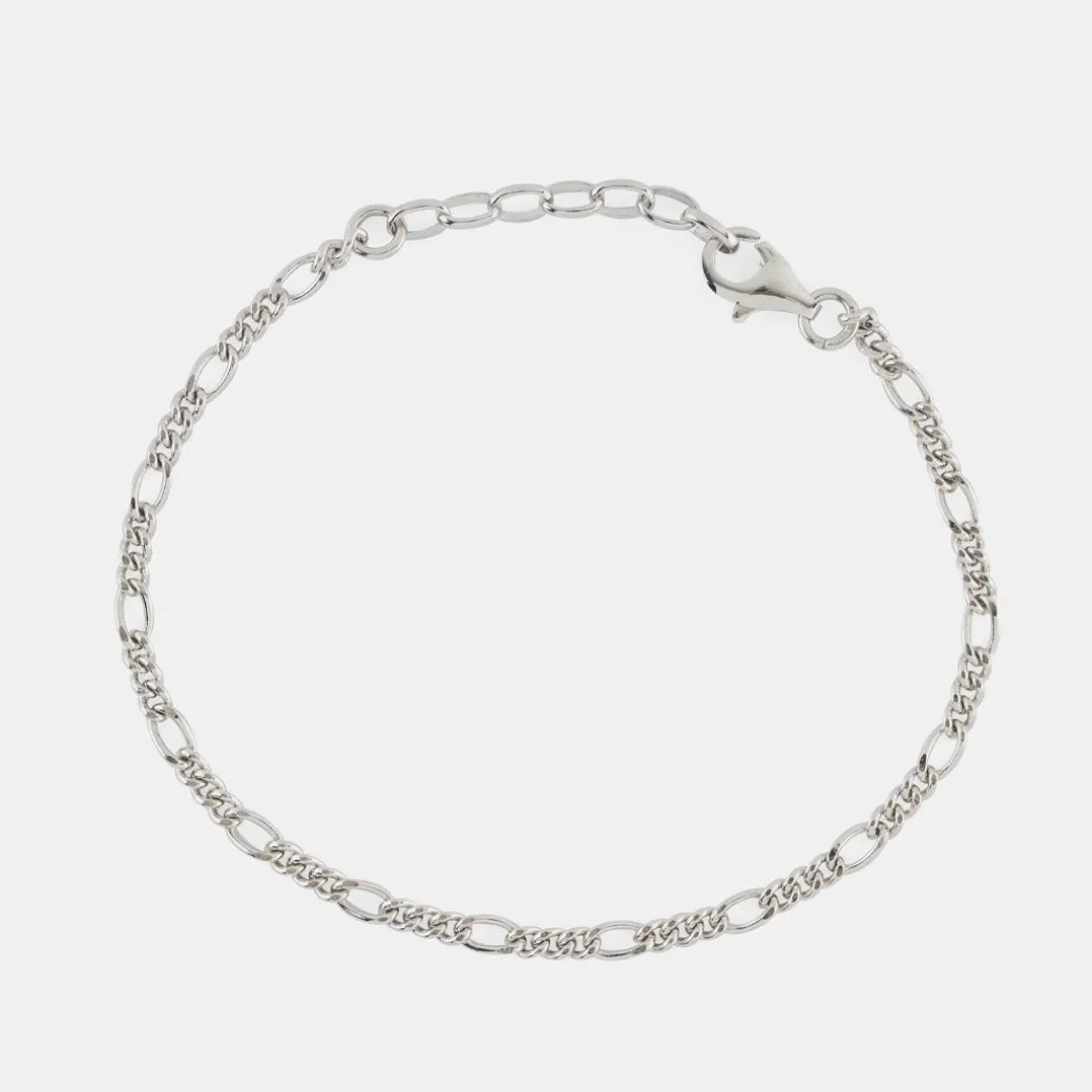 Silver Figaro Bracelet