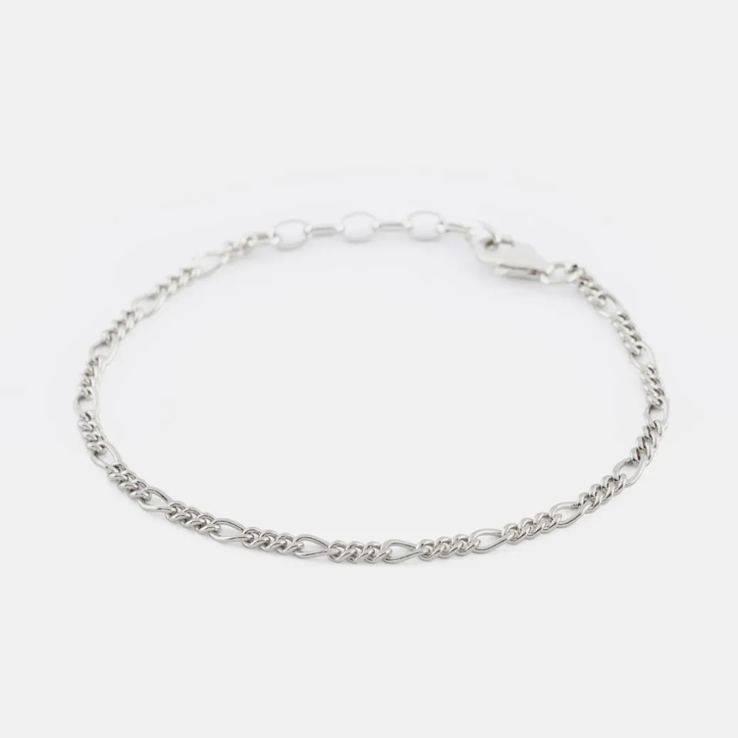 Silver Figaro Bracelet