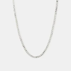 Silver Flat Cuban Chain