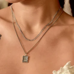 Silver Flat Cuban Chain