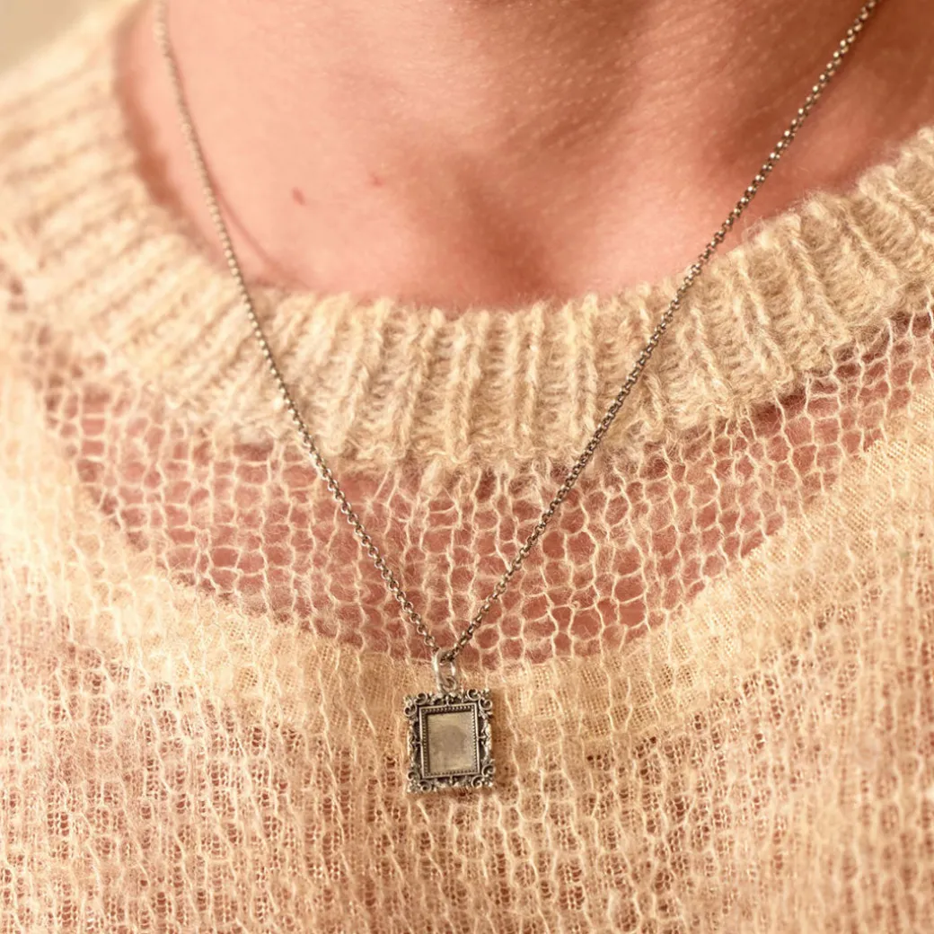 Silver Frame Necklace