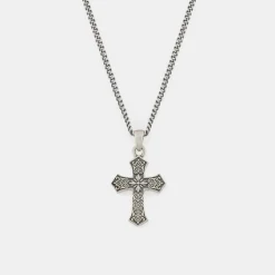Silver Gothic Cross Necklace