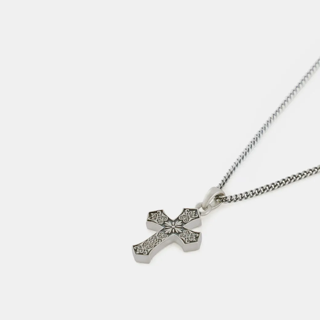 Silver Gothic Cross Necklace