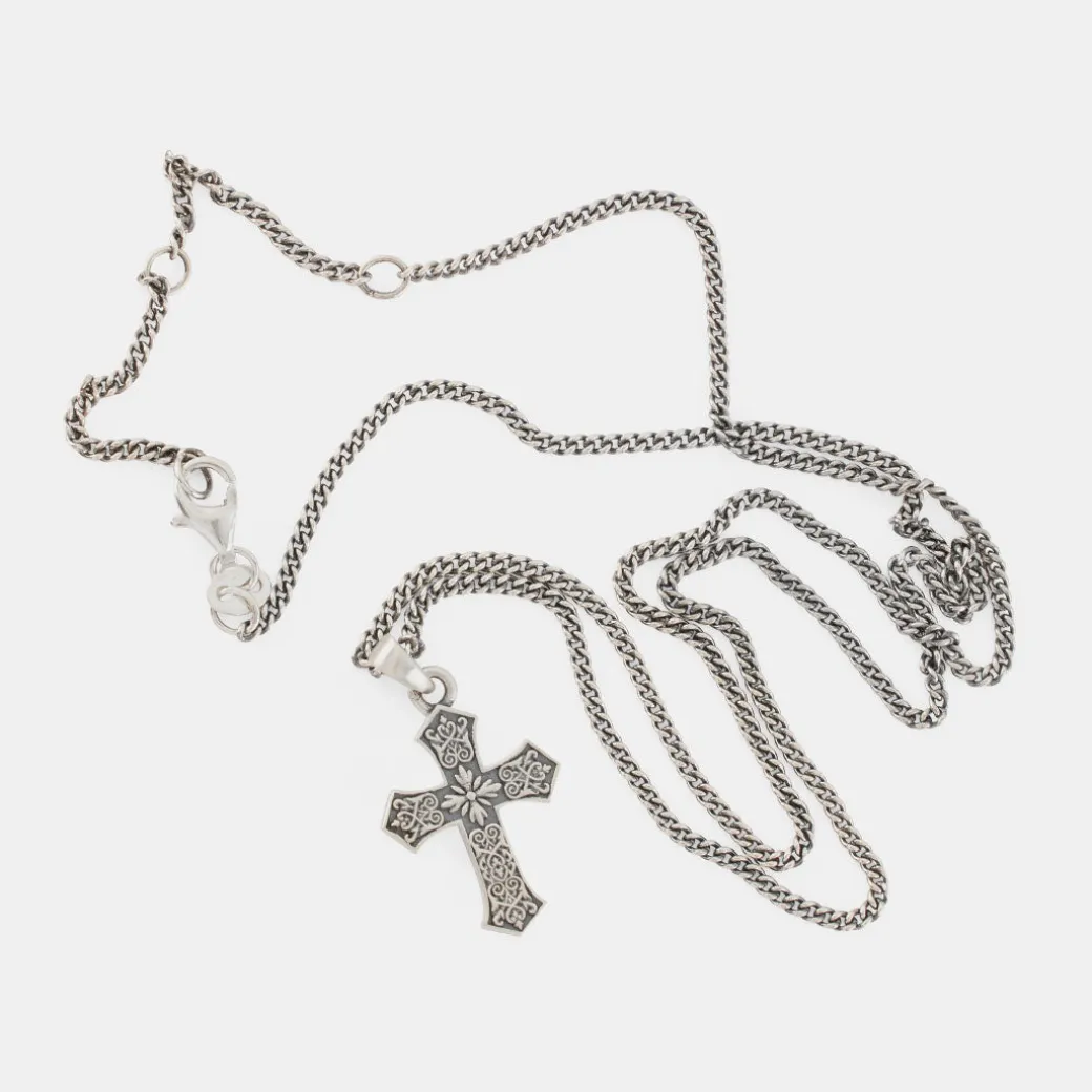 Silver Gothic Cross Necklace