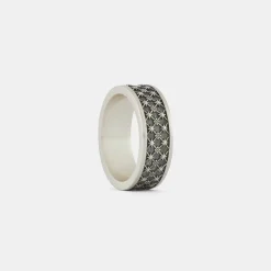 Silver Jacquard Ring