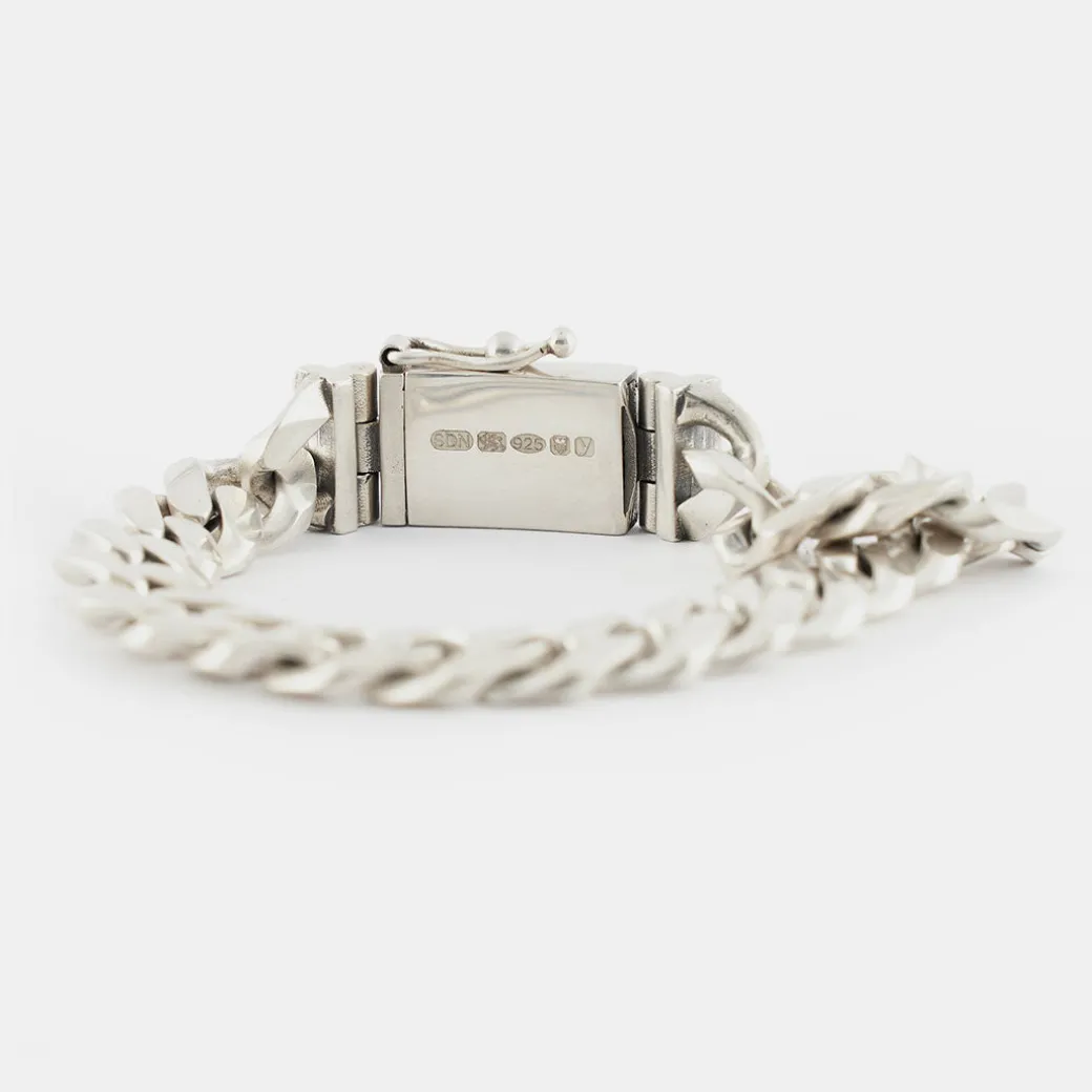 Silver 12mm Curb Bracelet