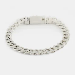 Silver 8mm Curb Bracelet