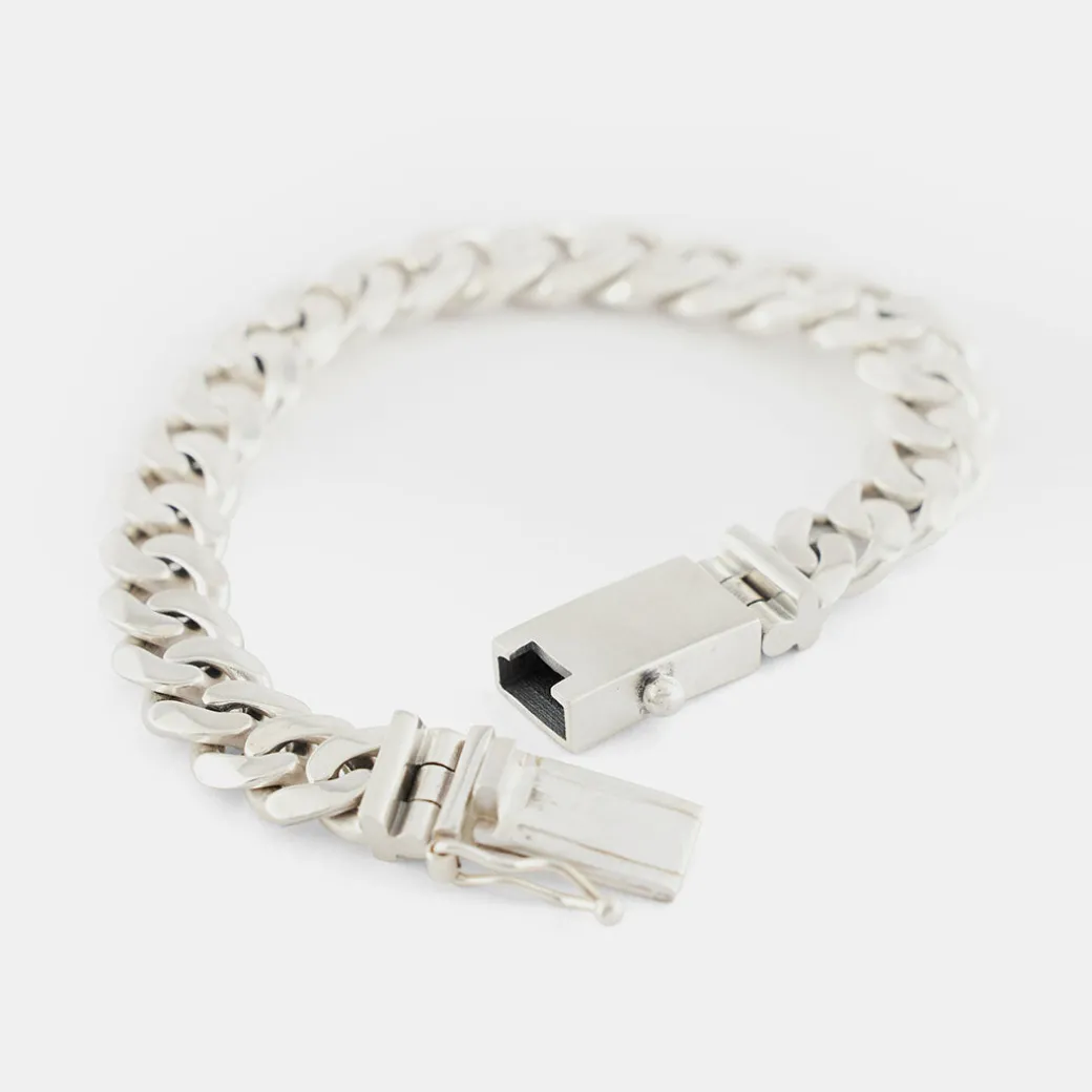 Silver 10mm Curb Bracelet