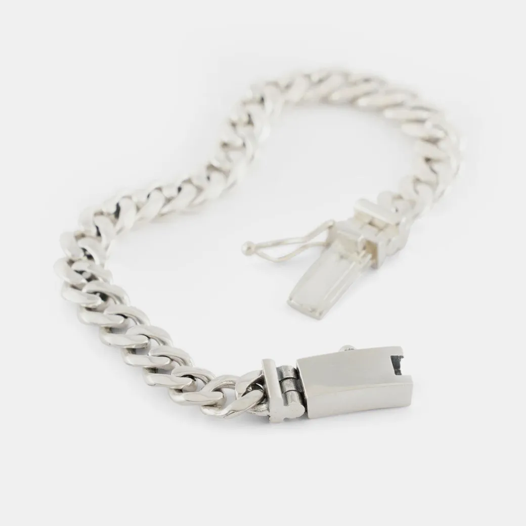 Silver 8mm Curb Bracelet