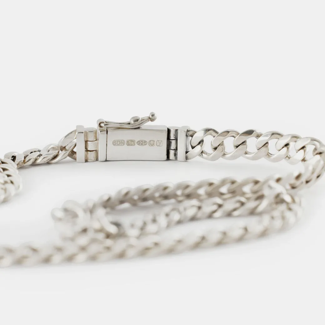 Silver 8mm Curb Chain