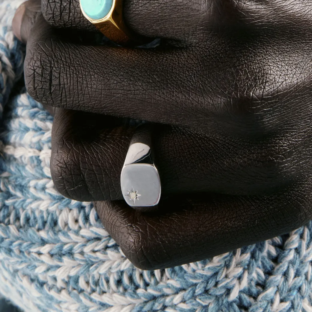 Silver Opal Birthstone Ring