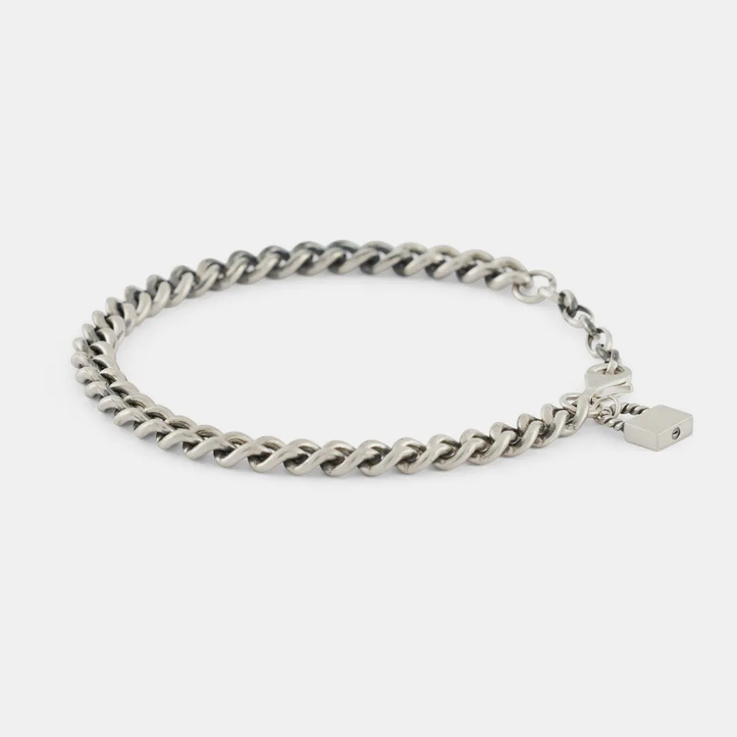 Silver Padlock Bracelet