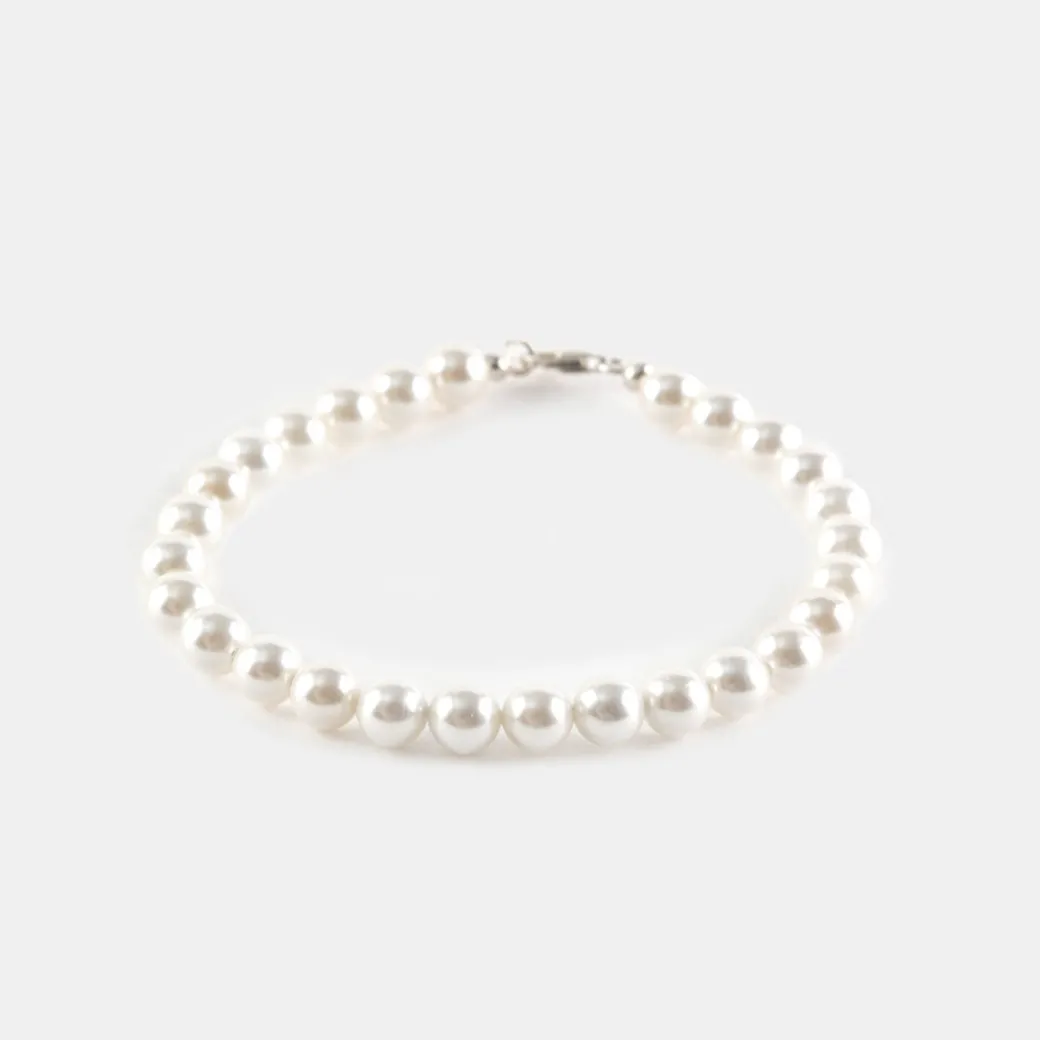 Silver Pearl Bracelet