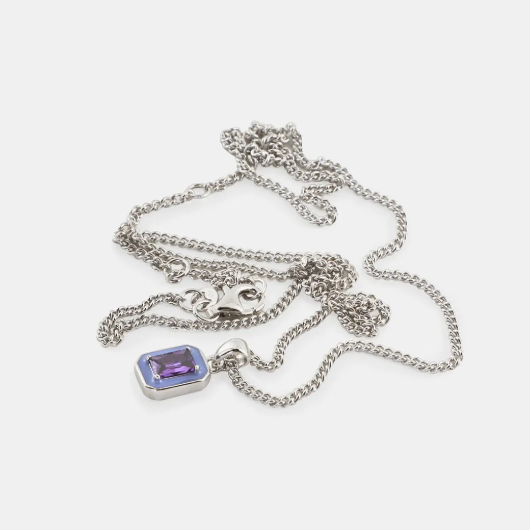 Silver Purple Blush Necklace - Limited Edition
